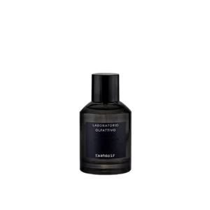 Donkere glazen flacon van het parfummerk Laboratorio Olfattivo met het label "Kashnoir" op de voorkant.