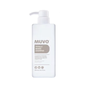Witte pompflacon van MUVO Totally Naked Shampoo van 500 ml.